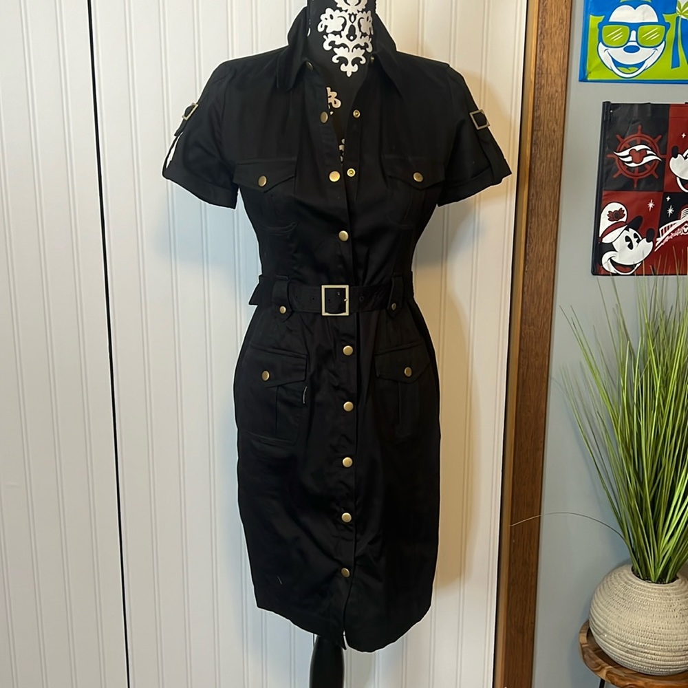 Black Calvin Klein Shirt Dress